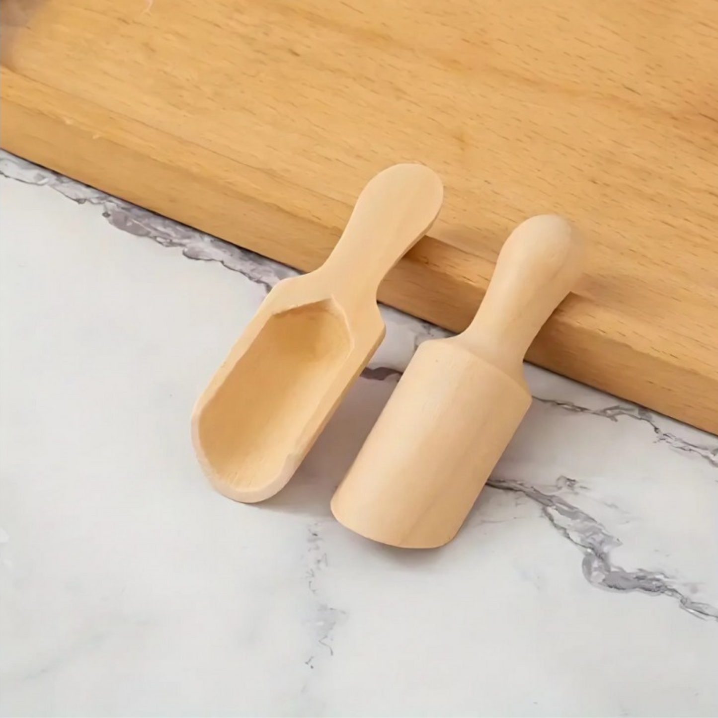 Lot de 6 cuillères en bois pour sel, sucre et épices