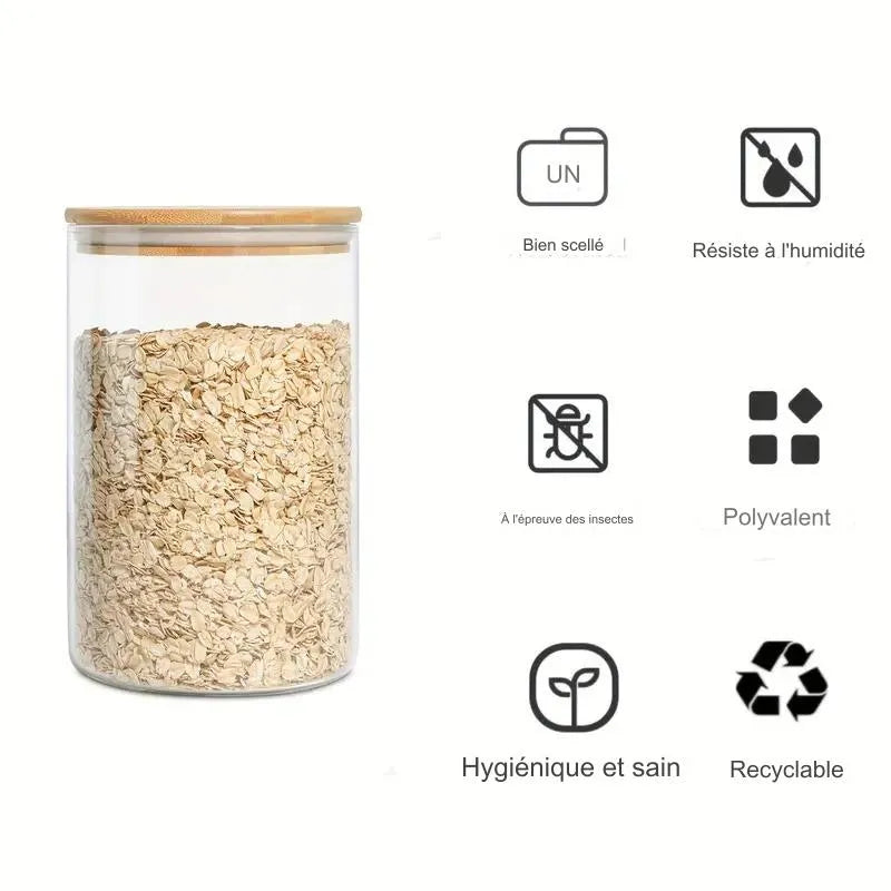 Ensemble de 12 bocaux en verre de différentes taille - Aya
