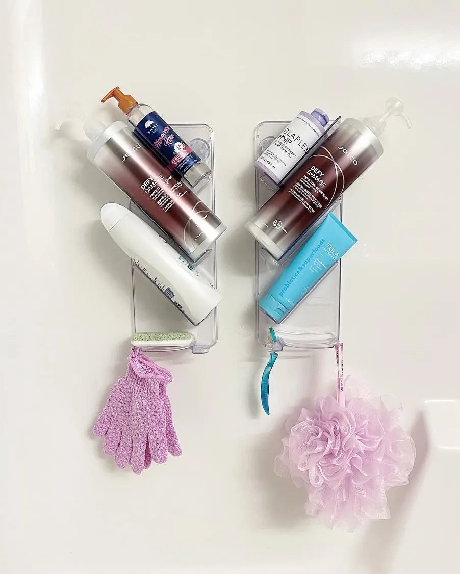 Lot de 2 étagères en acrylique (sans perçage) - Riko