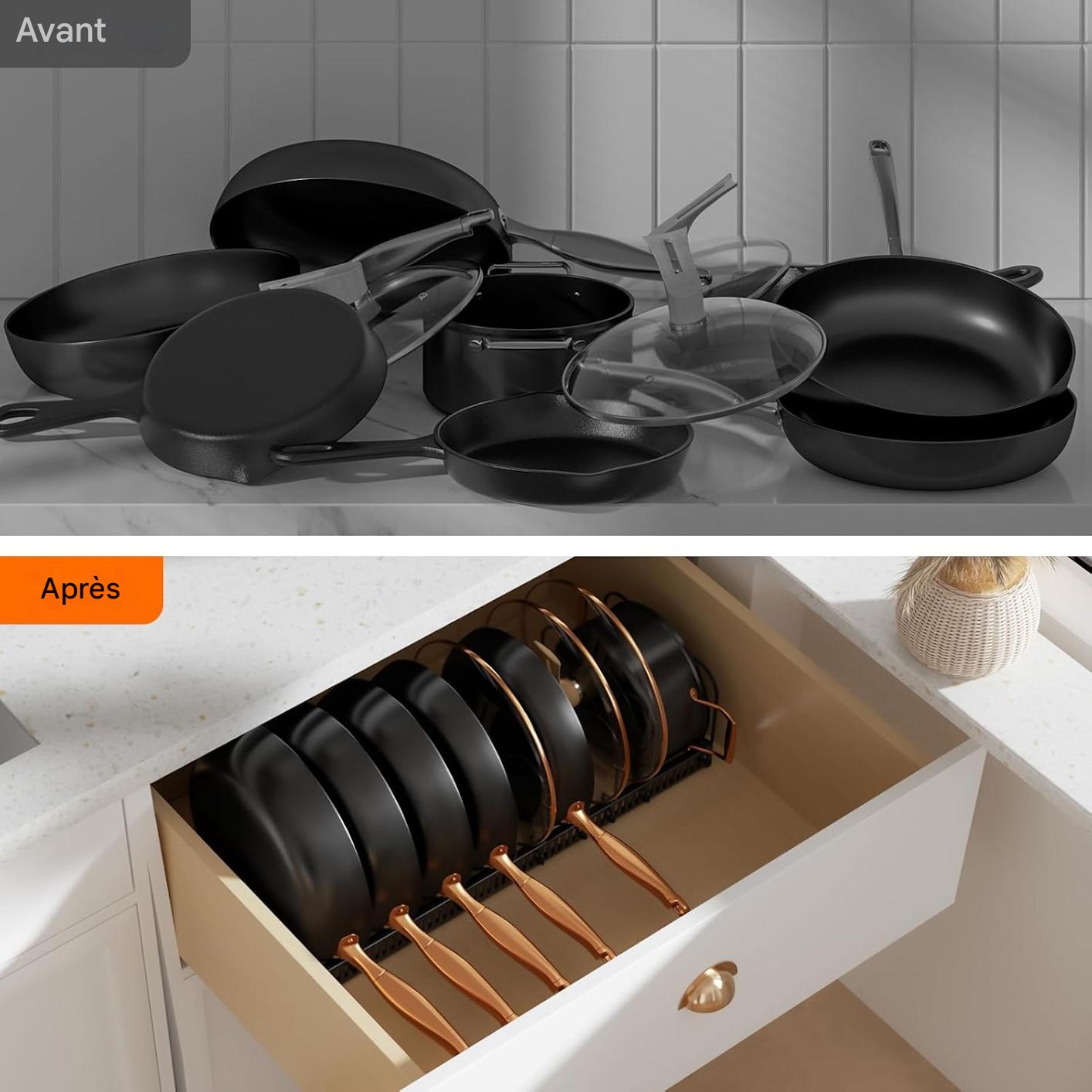 Organisateur de casseroles et poêles