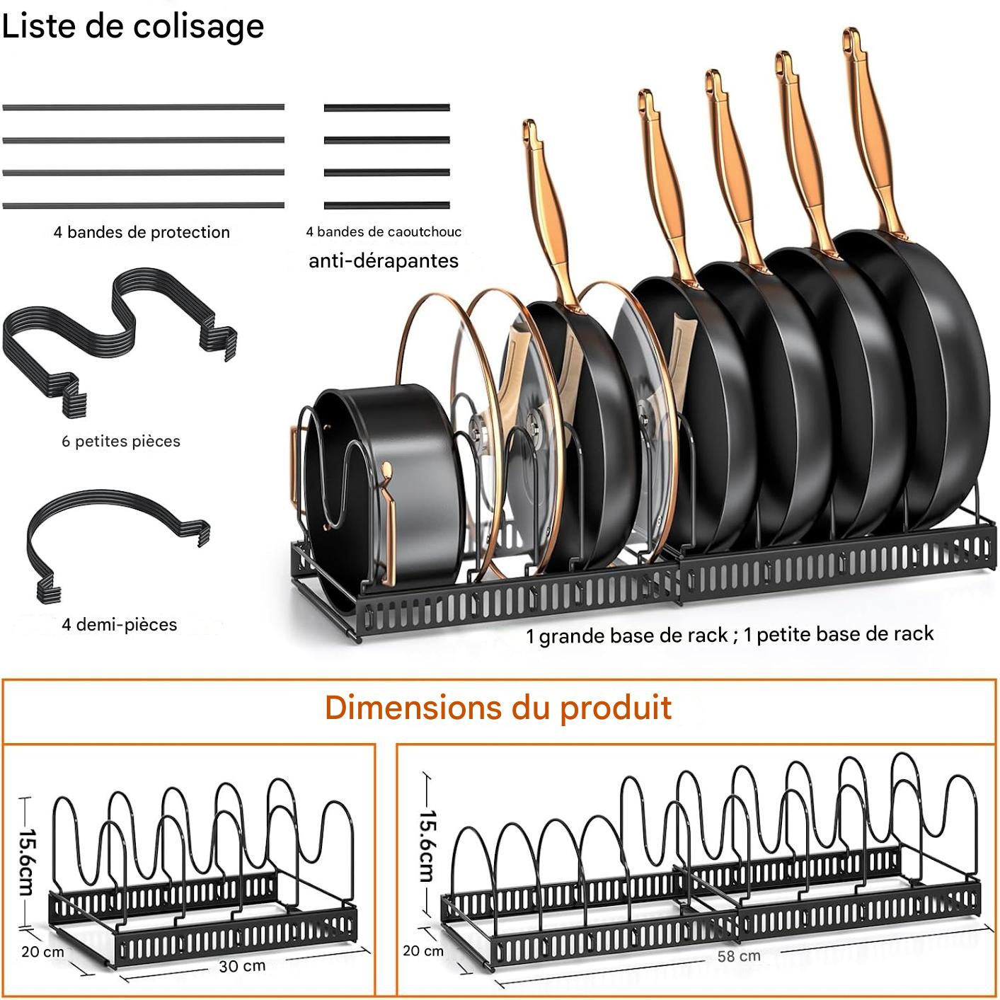 Organisateur de casseroles et poêles