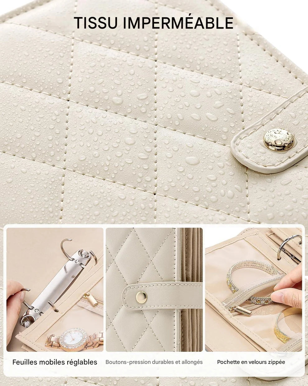 Organisateur de bijoux avec pochettes détachables - Dina