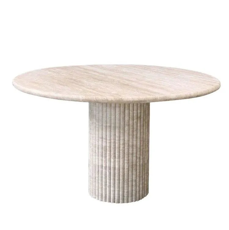 Table ronde en travertin - Ouma
