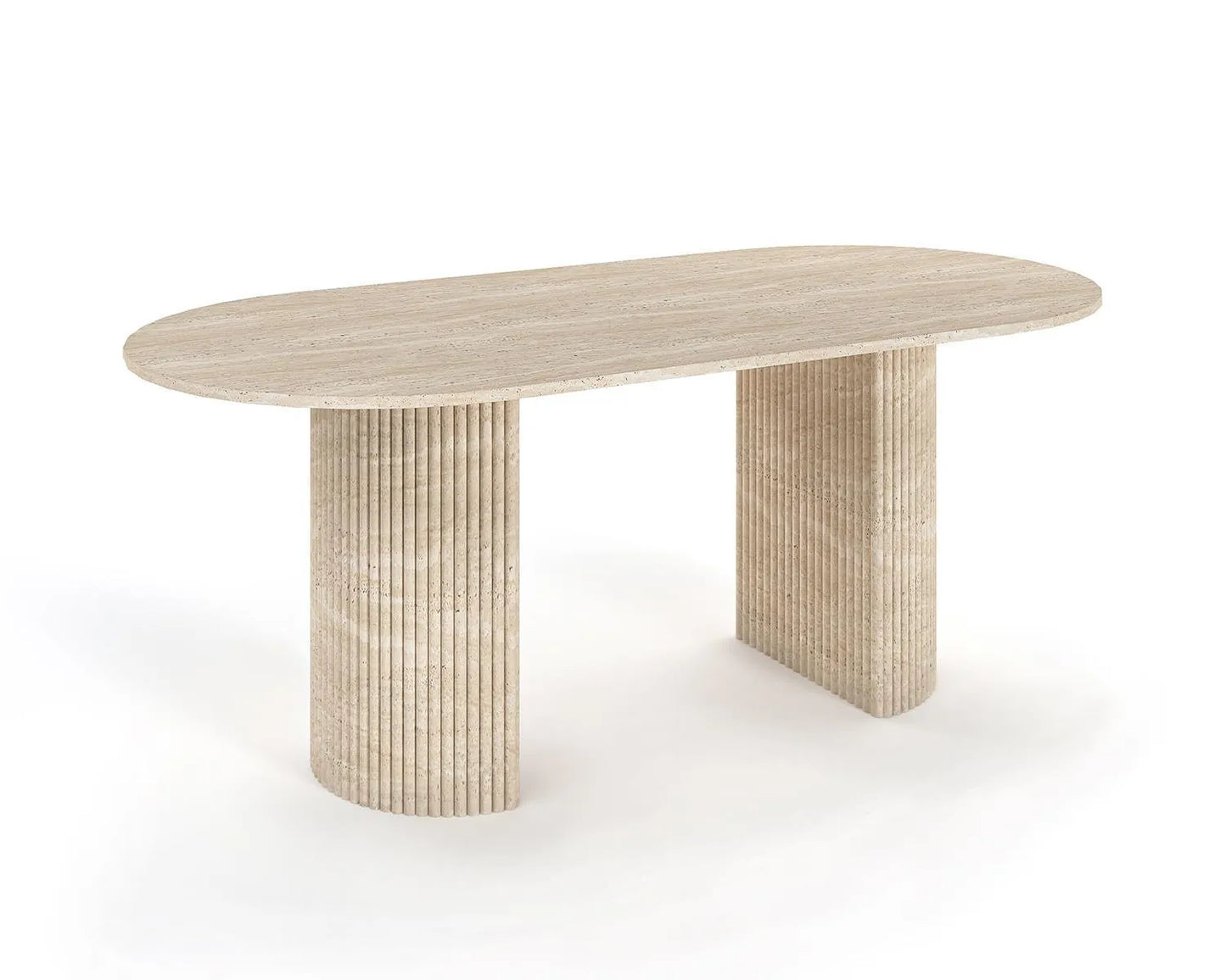 Table ovale en travertin - Nina