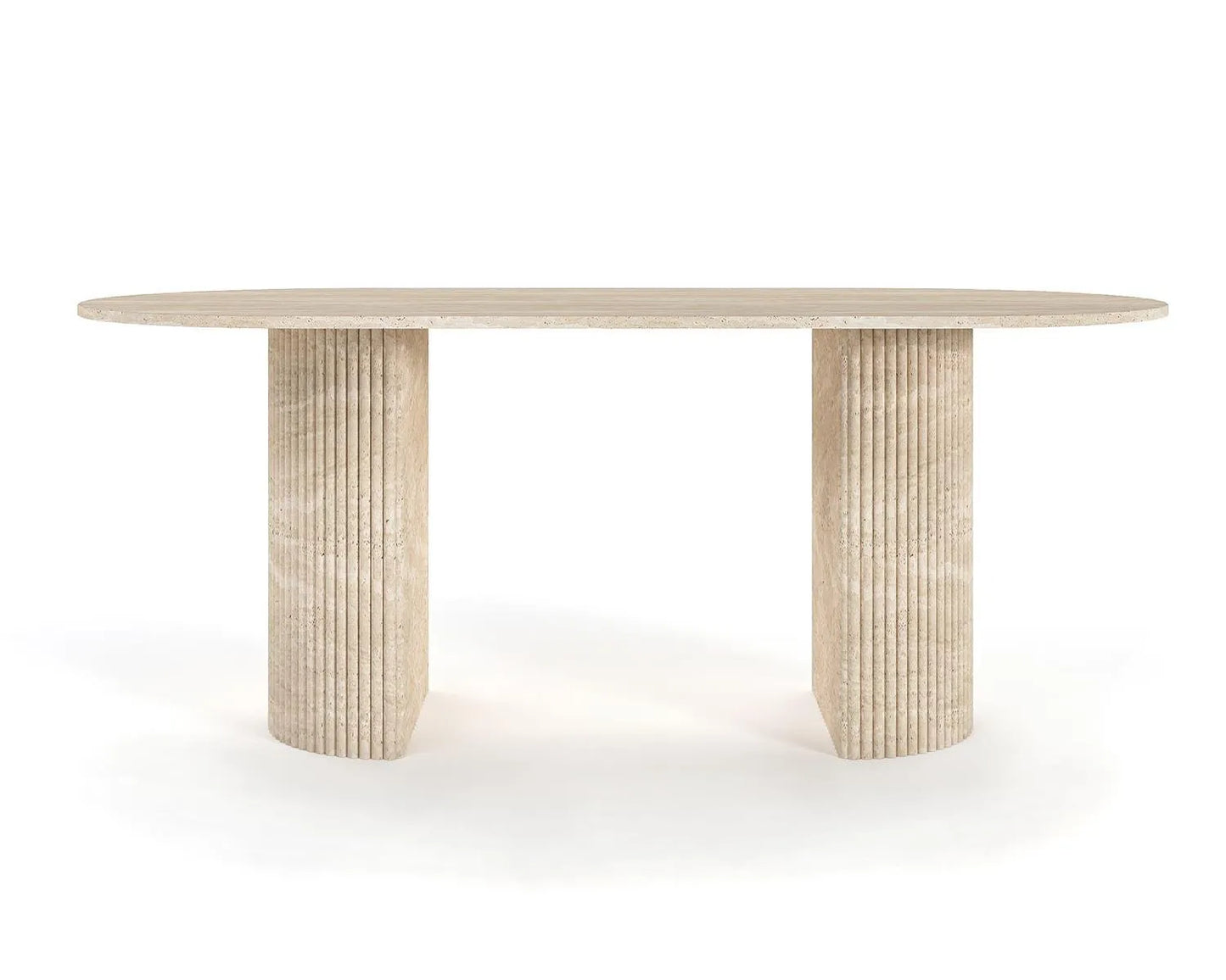 Table ovale en travertin - Nina