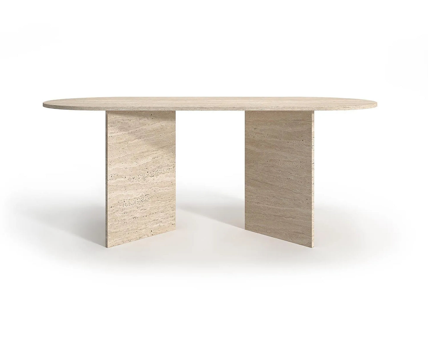 Table ovale en travertin - Kali