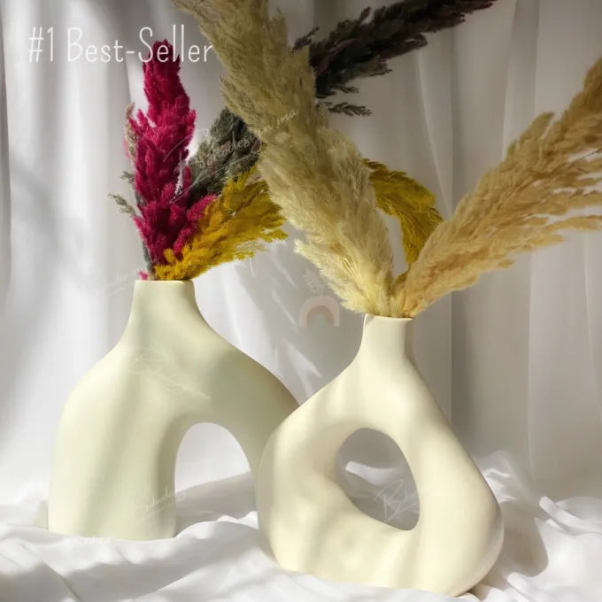 Duo ENZO - Set de 2 Vases Modernes et Minimalistes en céramique