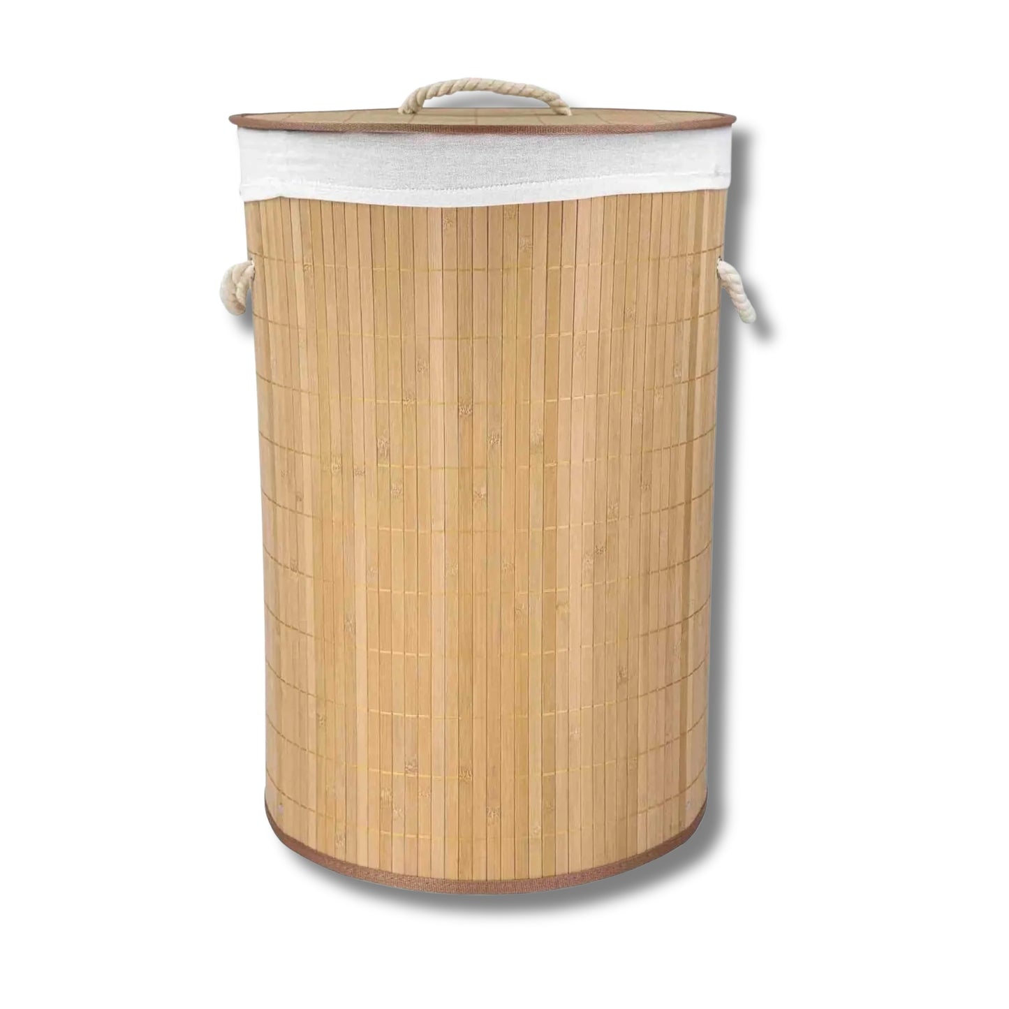 Panier à Linge en Bambou avec Sac Amovible et Poignées - Bali