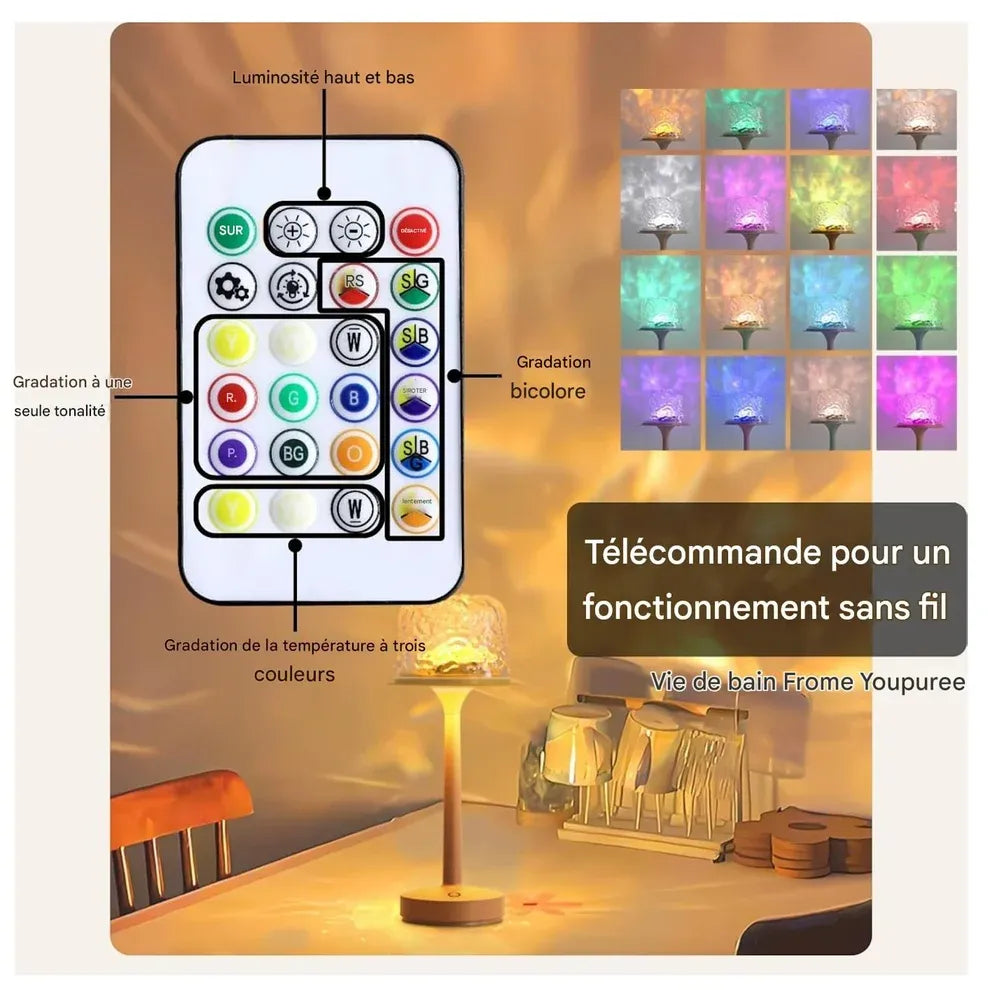 Projecteur 3 en 1 avec motif vagues de l'océan