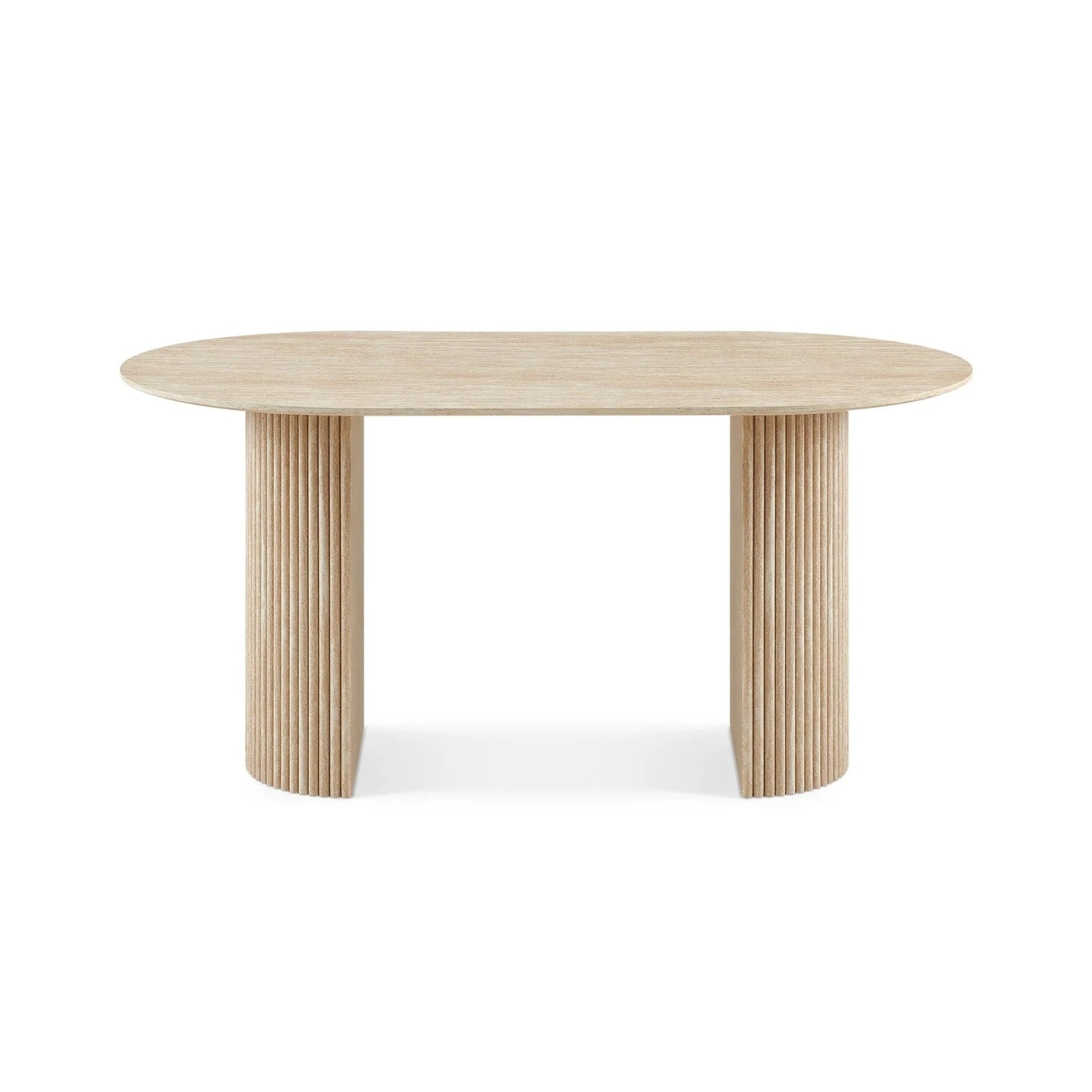 Table ovale en travertin - Nina