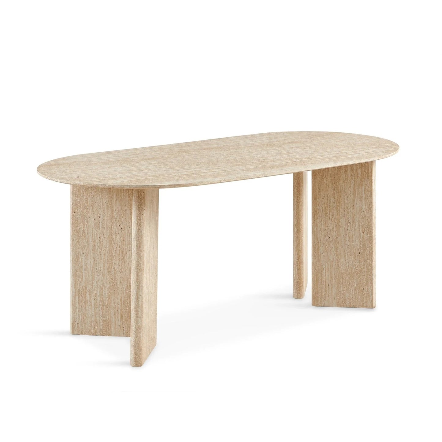 Table ovale en travertin - Kali