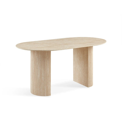 Table ovale en travertin - Nina