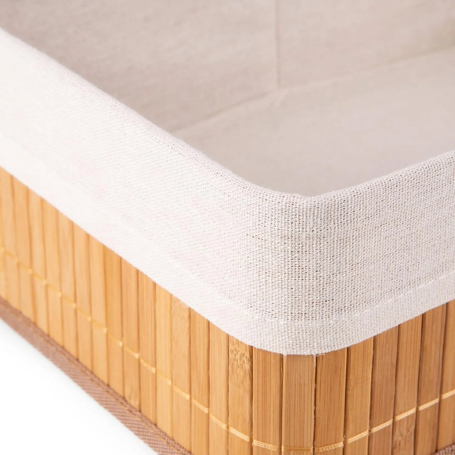 3 Paniers de Rangement en Bambou