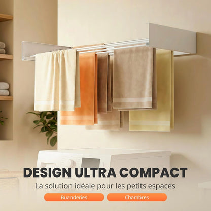 Étendoir Mural Rétractable et Pliable - Naya