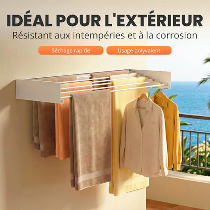 Étendoir Mural Rétractable et Pliable - Naya
