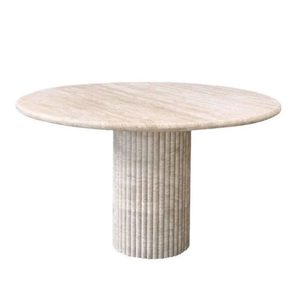 Table ronde en travertin - Ouma