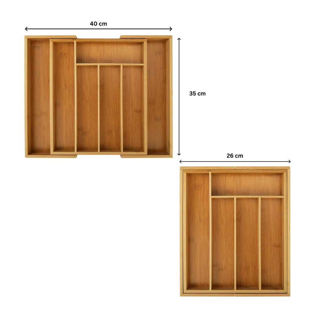 Range-couverts extensible en bambou pour tiroir - Ayla