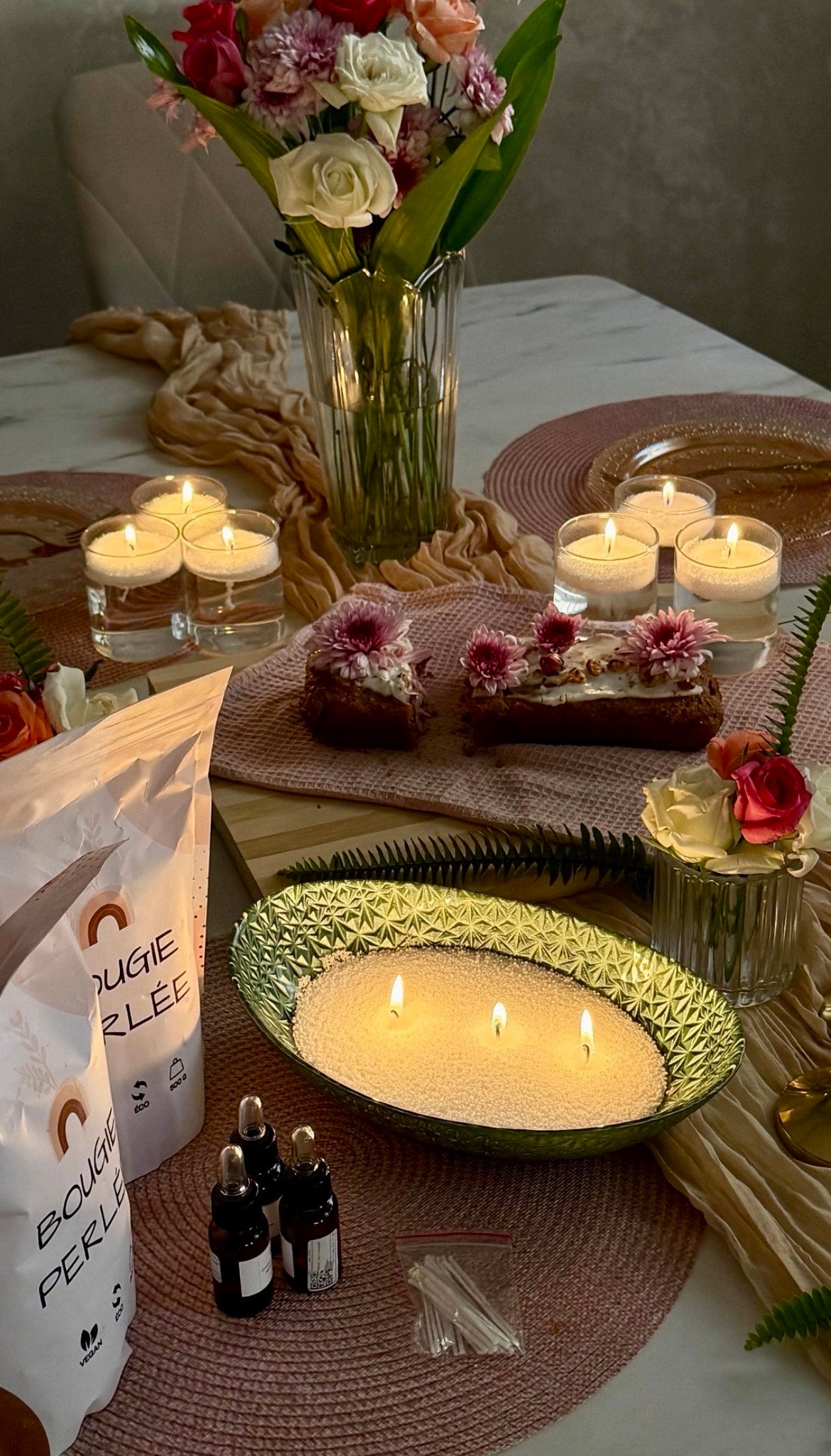 Bougie Perlée Boho - 500 g