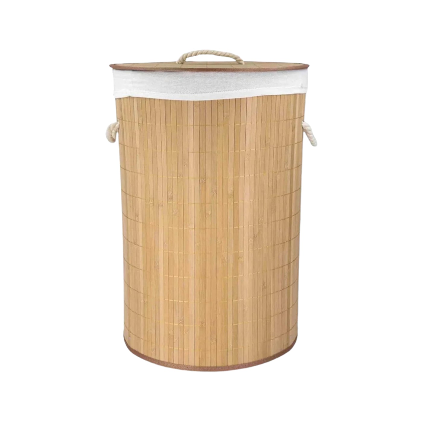 Panier à Linge en Bambou avec Sac Amovible et Poignées - Bali