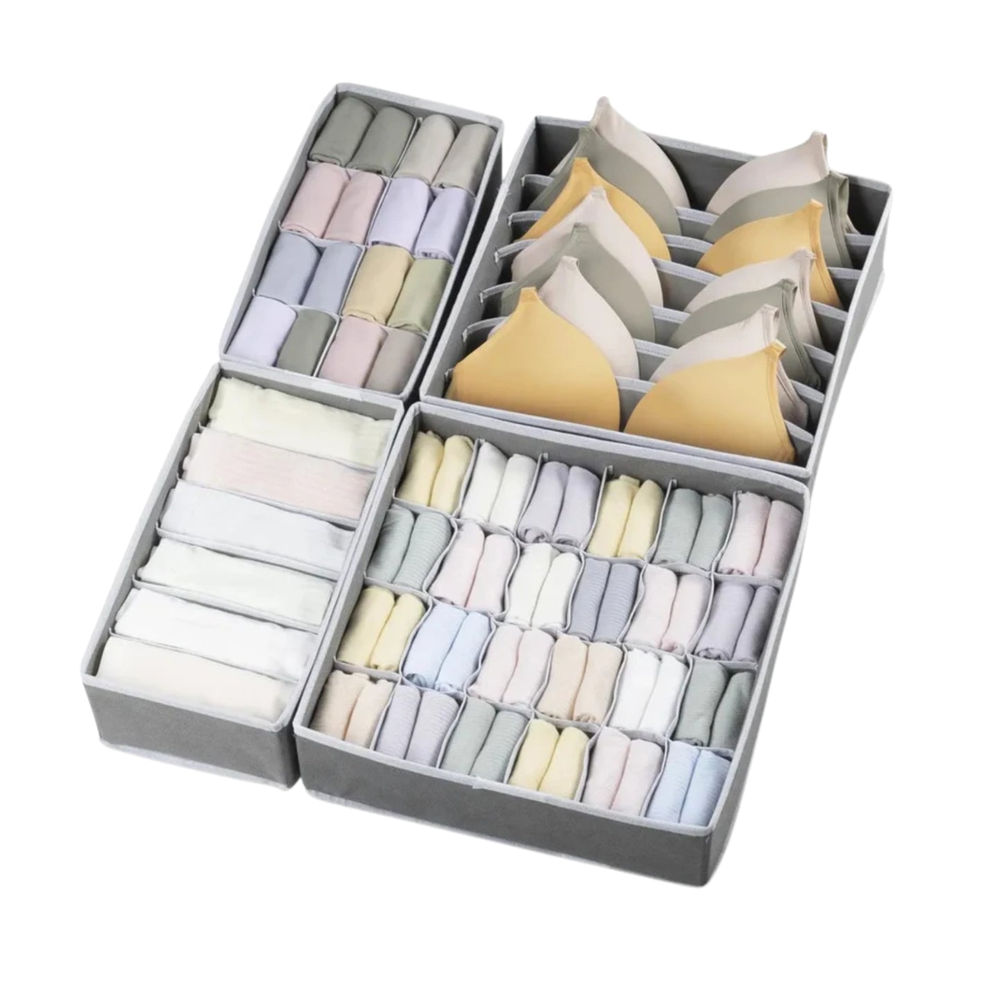 Lot de 4 boîtes de rangement - Rania