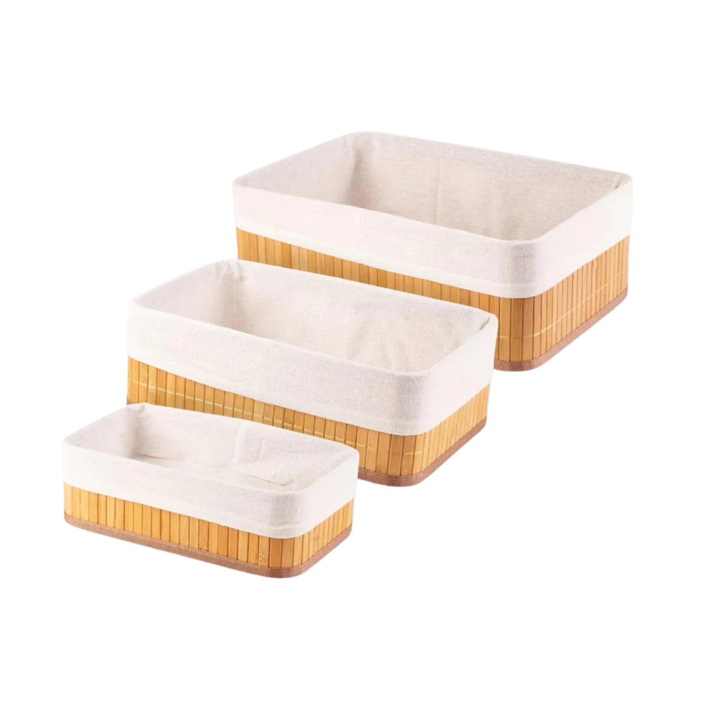 3 Paniers de Rangement en Bambou - Ranya