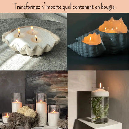 Bougie Perlée Boho – Rechargeable et 100 % personnalisable