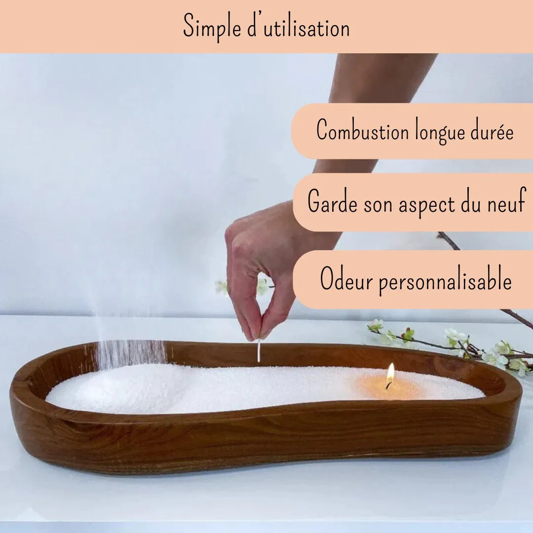 Bougie Perlée Boho – Rechargeable et 100 % personnalisable