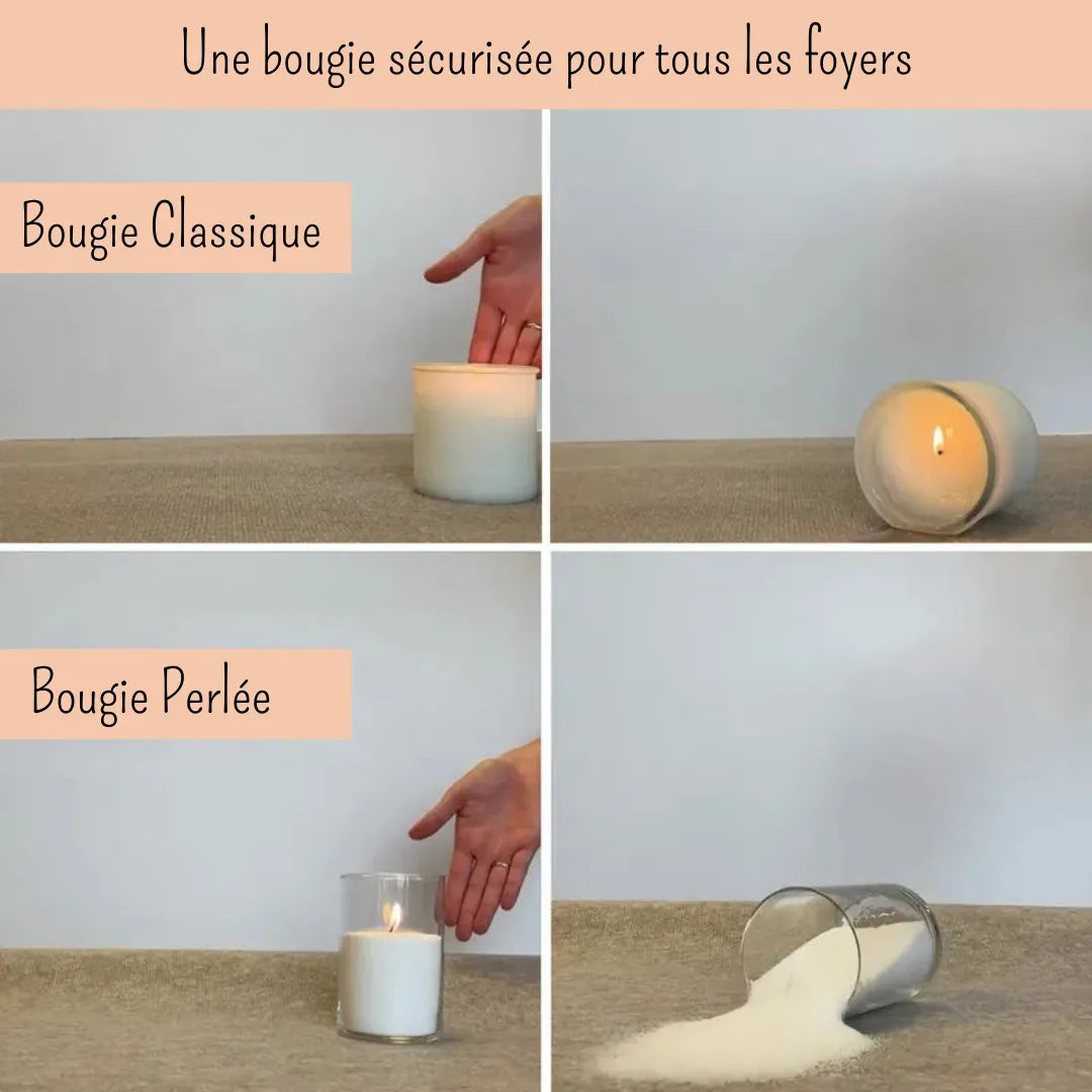 Bougie Perlée Boho – Rechargeable et 100 % personnalisable