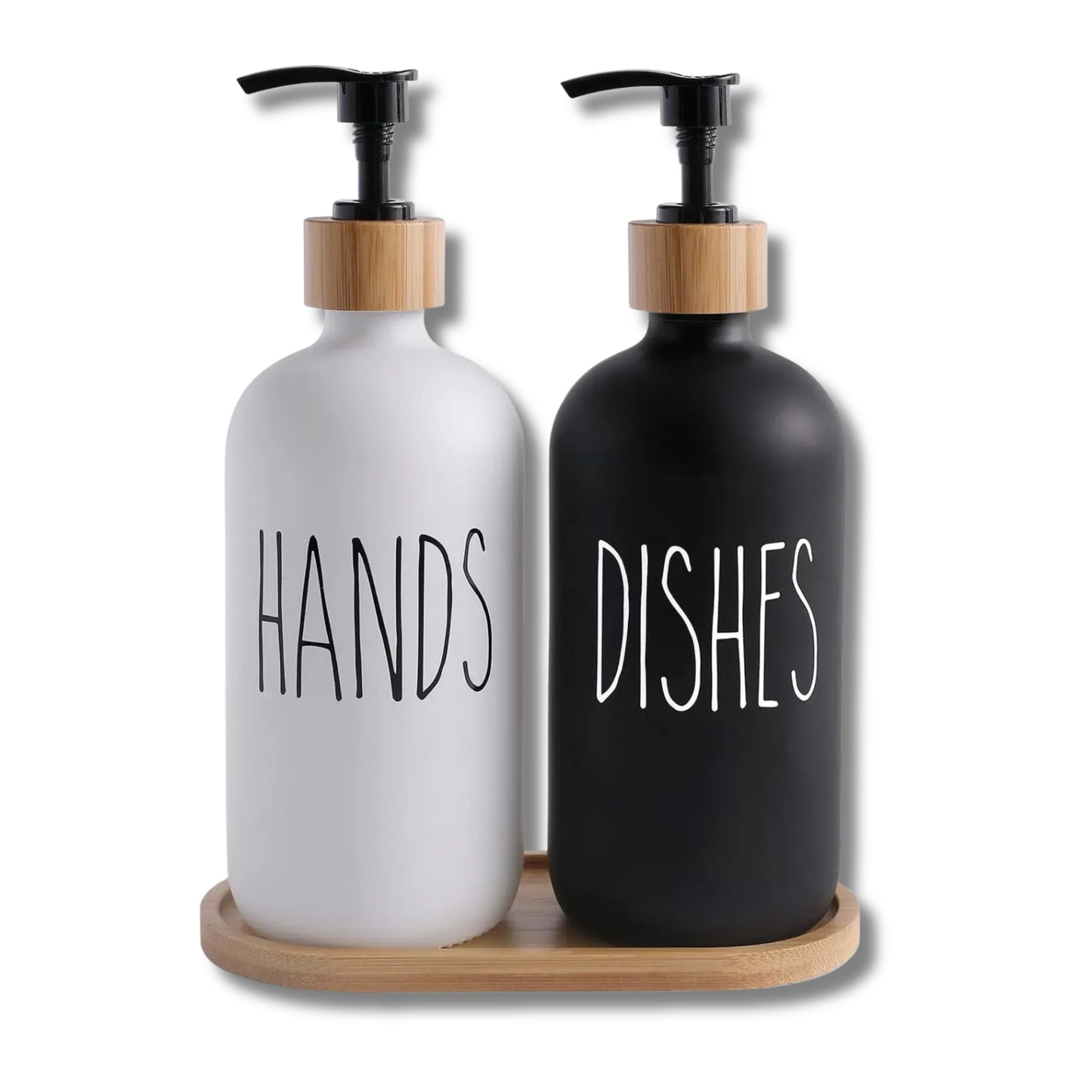 Set de Distributeurs de Savon – Noir & Blanc
