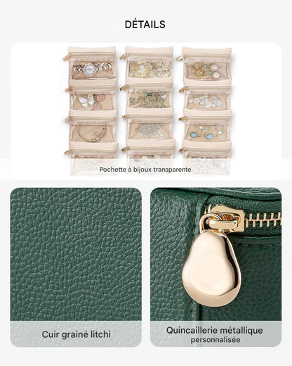 Organisateur de Bijoux de Voyage avec 12 Poches - Hiba