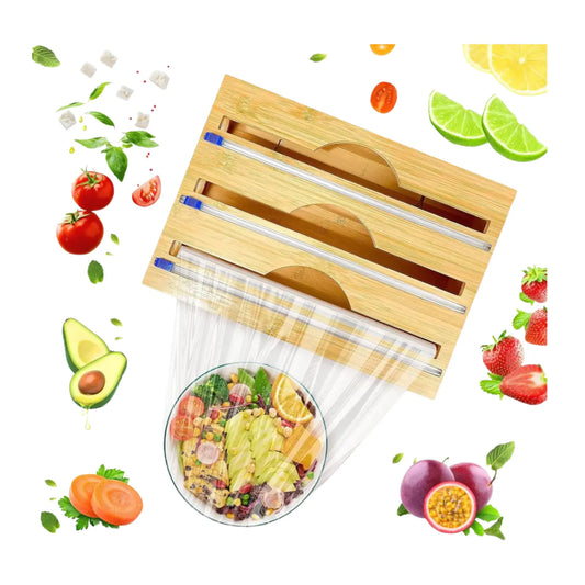 Distributeur 3 en 1 en Bambou - Ouma (rouleaux petits formats)
