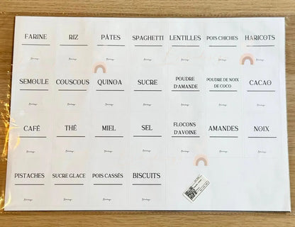 25 Étiquettes pour bocaux - Style minimaliste