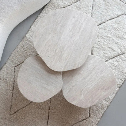 Trios Tables basses en travertin - Seya