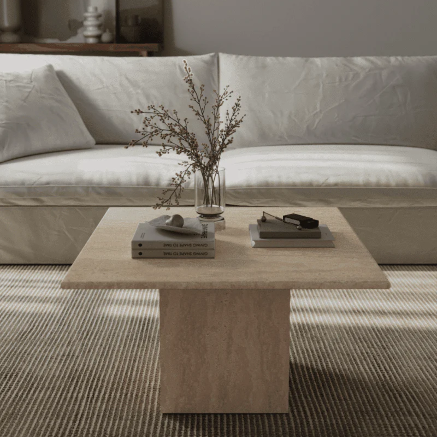 Table basse en travertin - Mira