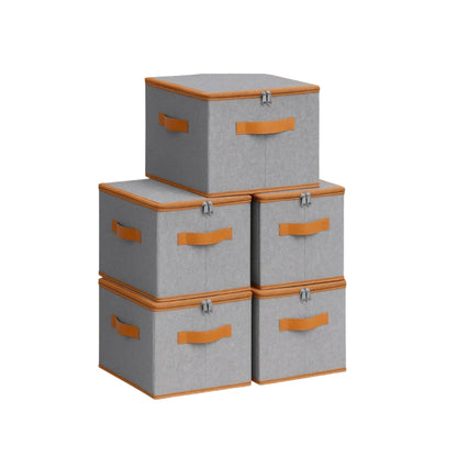 Boîtes de rangement pliables avec couvercles - Lina