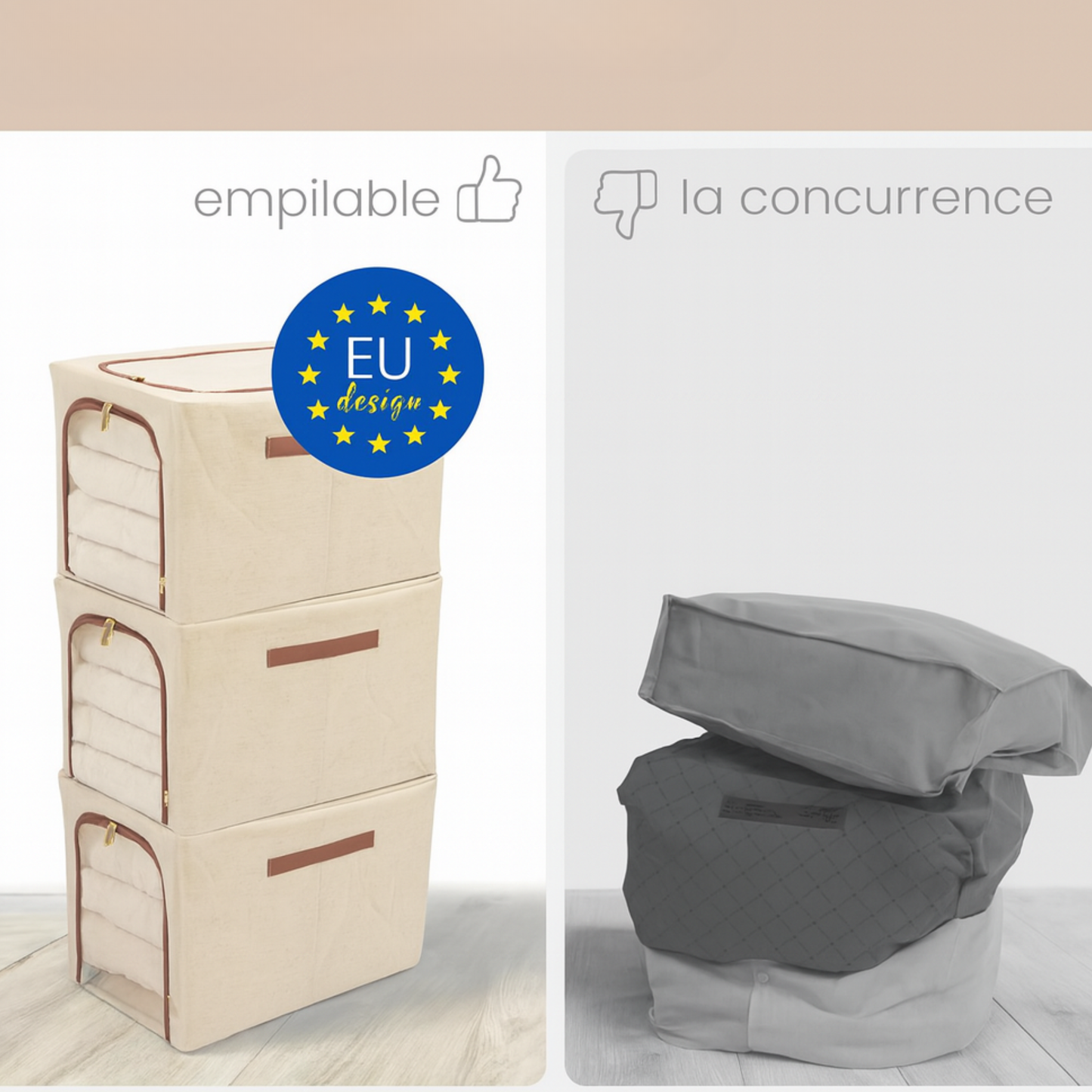 Housse de rangement à double fermeture éclair – Nour