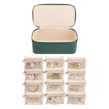 Organisateur de Bijoux de Voyage avec 12 Poches - Hiba