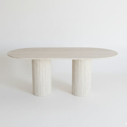 Table ovale en travertin - Zen