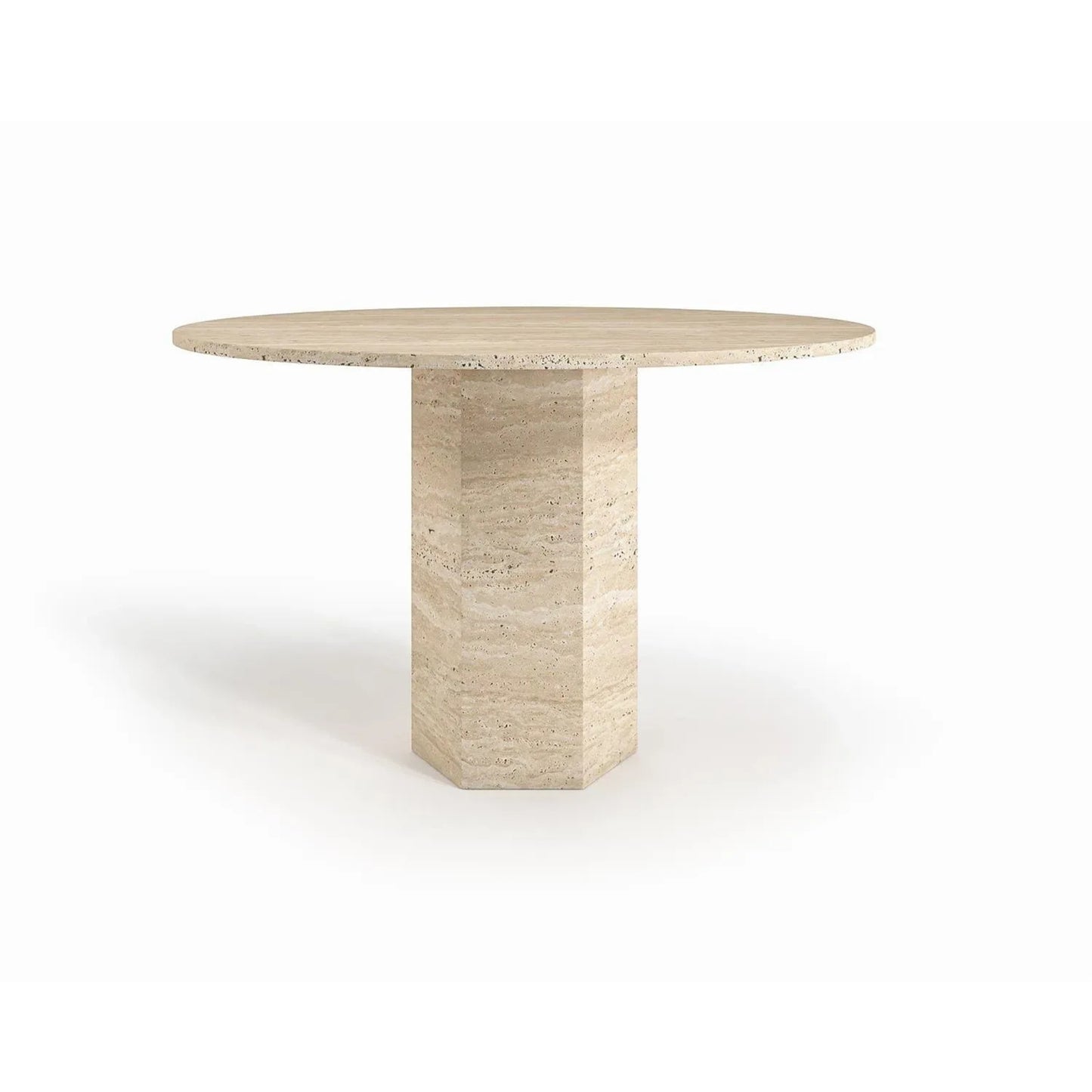 Table ronde en travertin - Ola