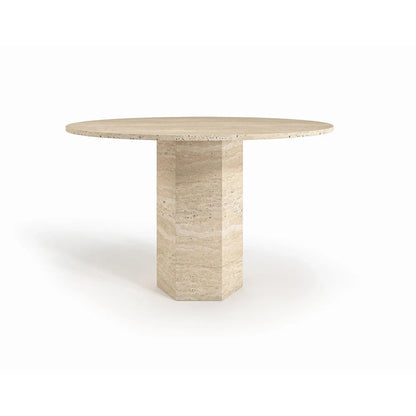 Table ronde en travertin - Ola