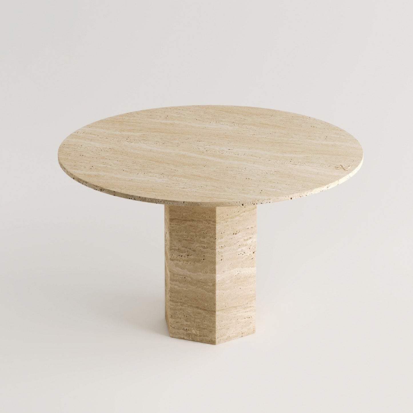 Table ronde en travertin - Ola