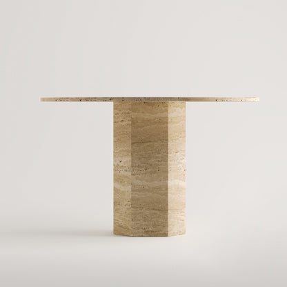 Table ronde en travertin - Ola