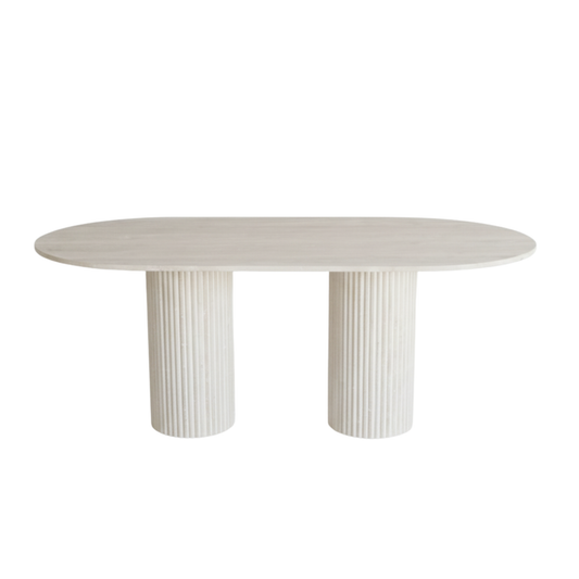 Table ovale en travertin - Zen