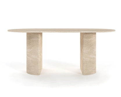 Table ovale en travertin - Nina