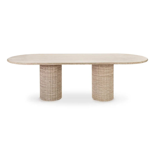 Table ovale en travertin - Zen