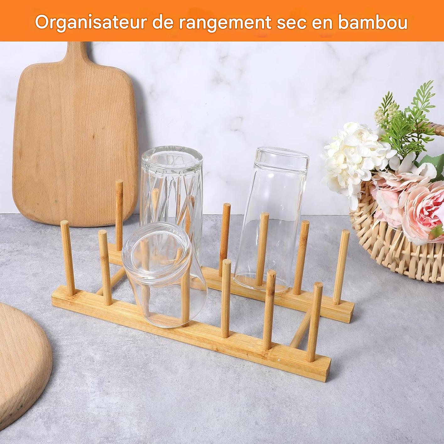 4 Égouttoirs Polyvalents en Bambou - Sofia