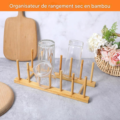 4 Égouttoirs Polyvalents en Bambou - Sofia