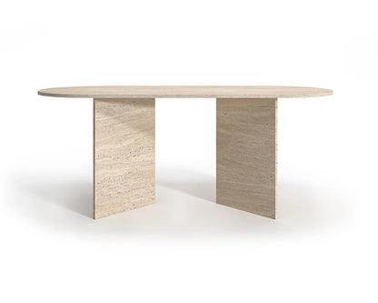Table ovale en travertin - Kali