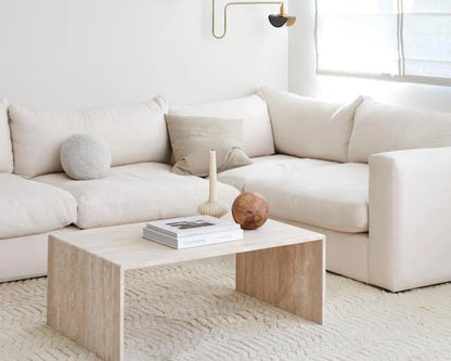 Table basse en travertin - Mona