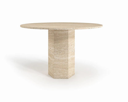 Table ronde en travertin - Ola